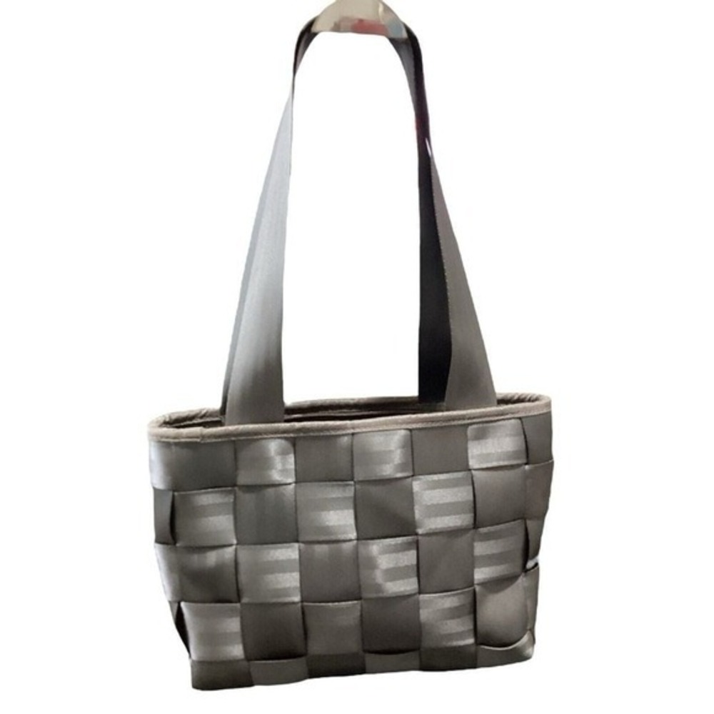Unique Seatbelt Woven Tote Bag Grey Unisex Carryall